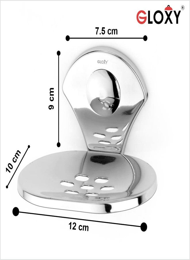 GLOXY ENTERPRISE Wall Mount Stainless Steel Oval Shape Single Soap Holder for Bathroom, Soap Stands for Bathroom Wall/Soap Tray for Bath Dish Bathroom Accessories and Fittings Rust Free - Image 5